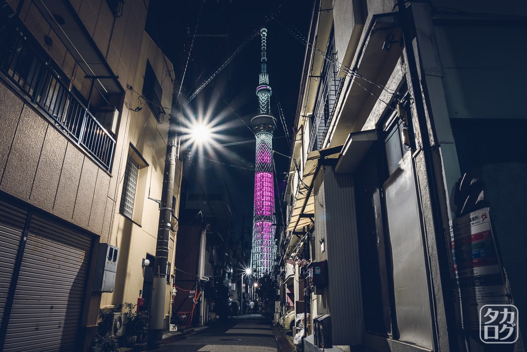 夜景写真　現像　東京スカイツリー