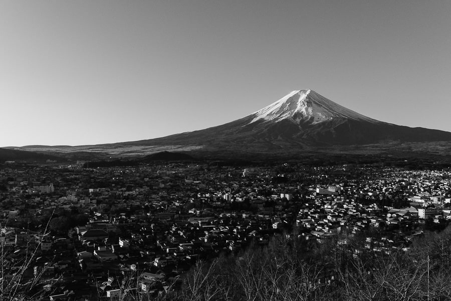 富士山　ACROS　モノクロ